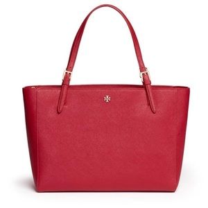 Authentic Tory Burch Large Yoke Tote - Red